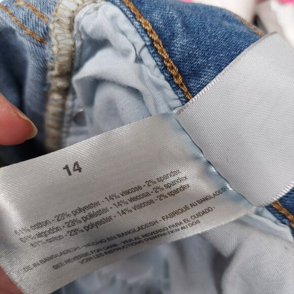 Social Standard Jeans 14 Slim Straight Blue Medium Wash High-Rise Stretch Womens - Picture 5 of 7